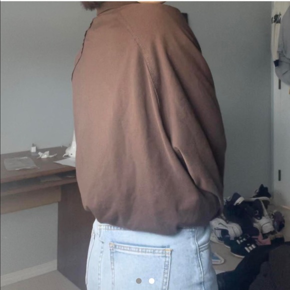 Champion long sleeve shirt sweatshirt brown - Picture 2 of 2